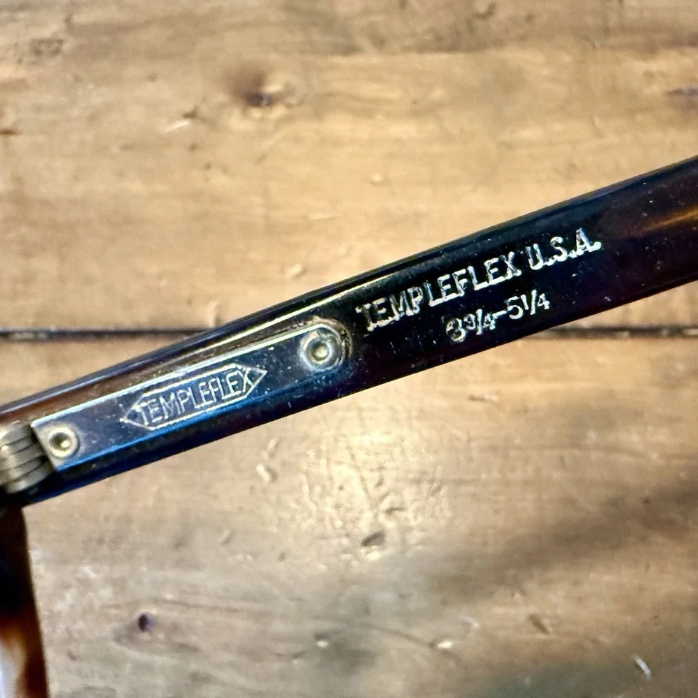 NEW! 50s VTG Templeflex MCM Cat Eye Women Eyeglass Frames Eye Glasses Brown